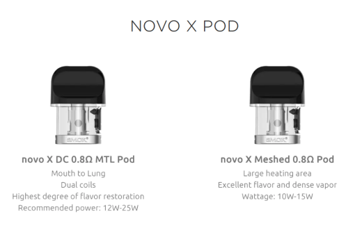 Smok Novo X Replacement Pods Options